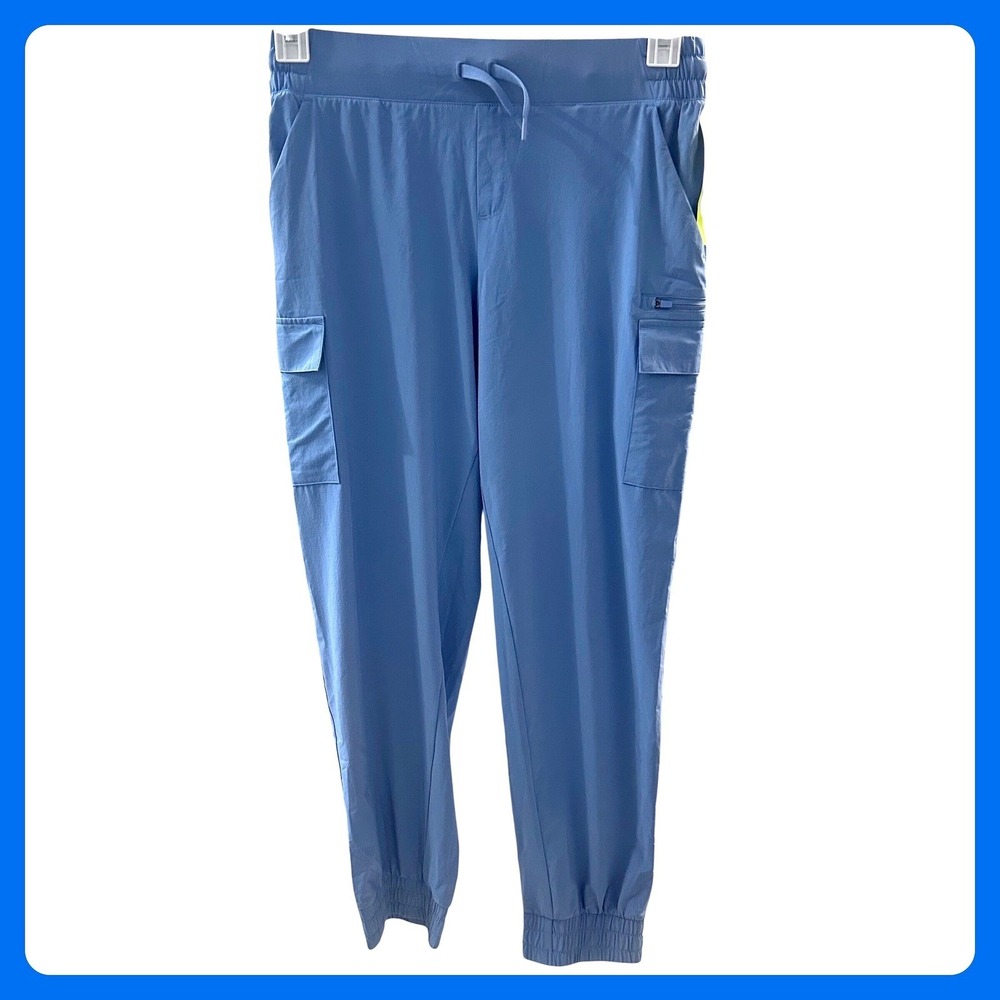 NEW All in Motion Women's Blue Stretch Woven Cargo Joggers Pants XXL 16/18